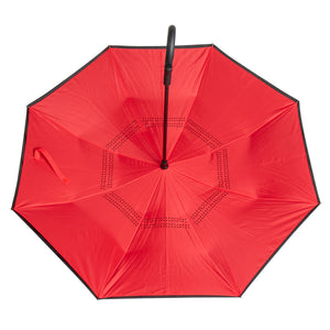 Stacked Logo Umbrella Red