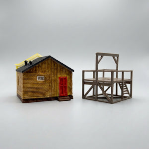 Sheriff's Office w/ Gallows (3D Printed Model Building)