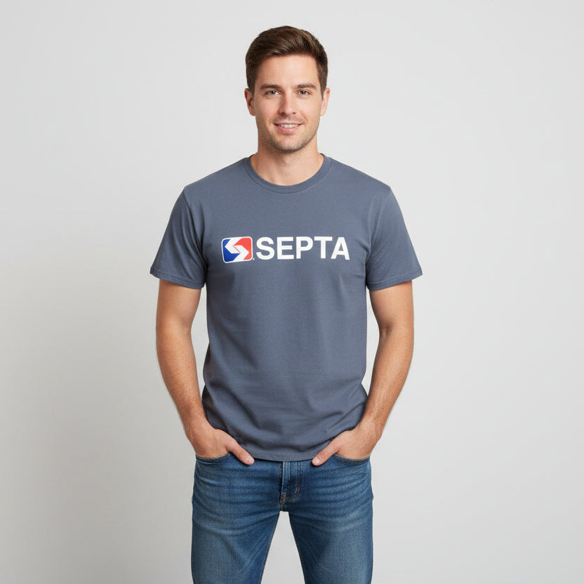 Large Print T-Shirt: Denim