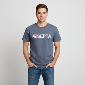 Large Print T-Shirt: Denim