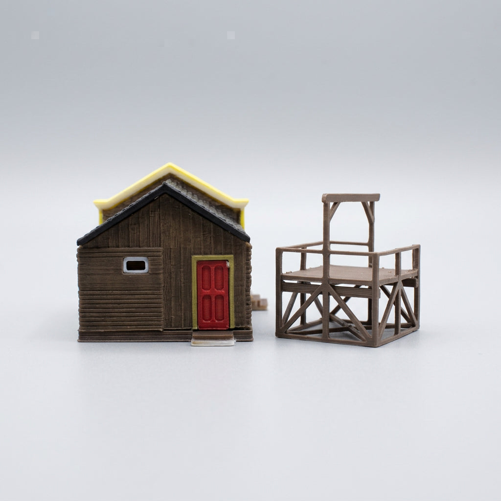 Sheriff's Office w/ Gallows (3D Printed Model Building)