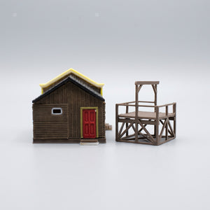 Sheriff's Office w/ Gallows (3D Printed Model Building)
