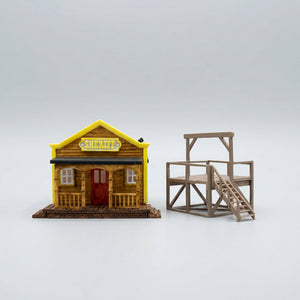 Sheriff's Office w/ Gallows (3D Printed Model Building)