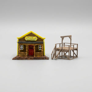Sheriff's Office w/ Gallows (3D Printed Model Building)