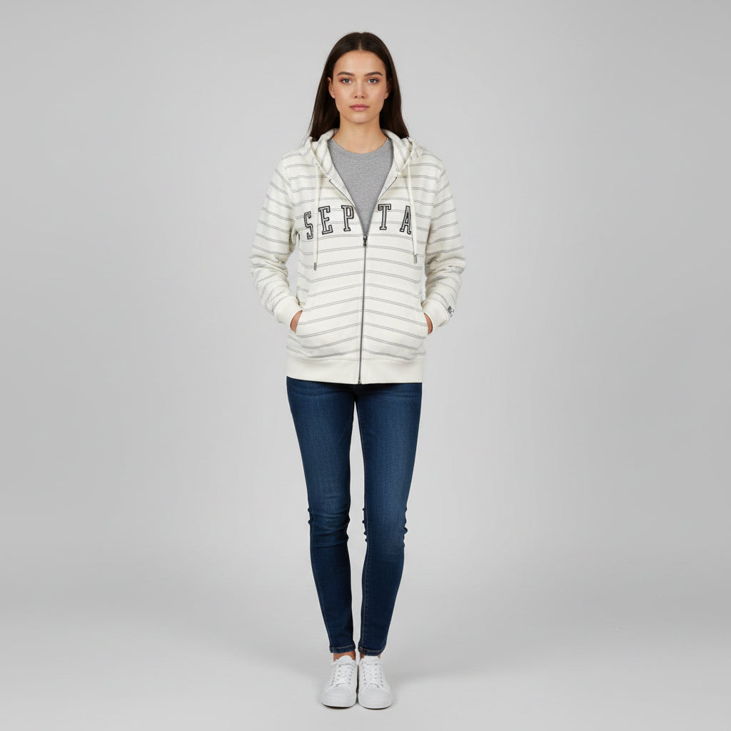 Ladies Striped Hoodie