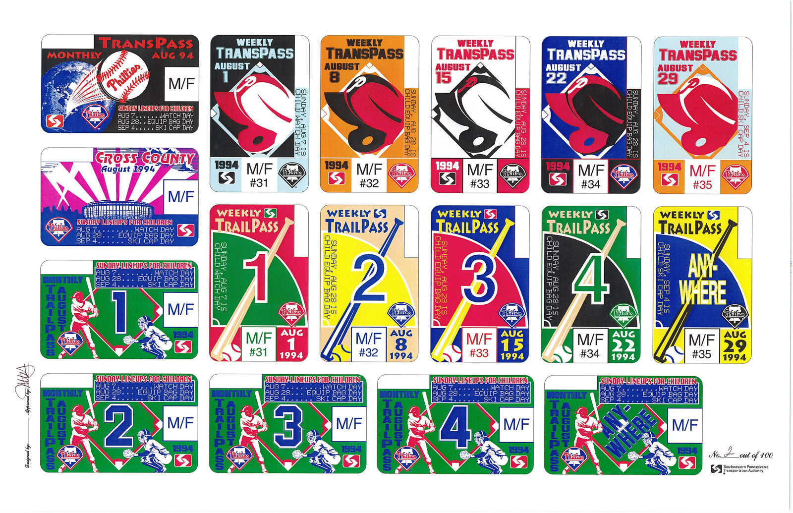 Vintage Transpass/ Trailpass Design Sheet August "94"