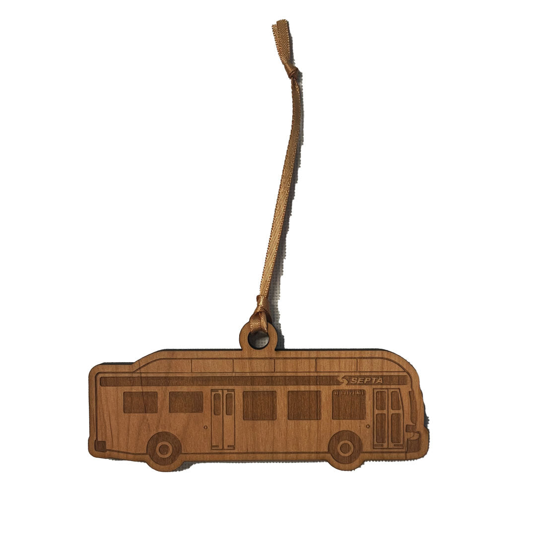 Wooden Ornament- Bus