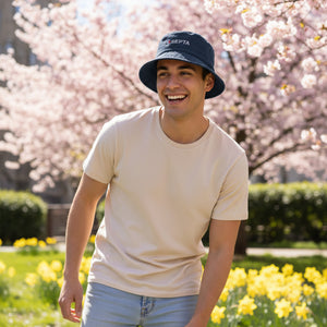 Navy Jean Bucket Hat