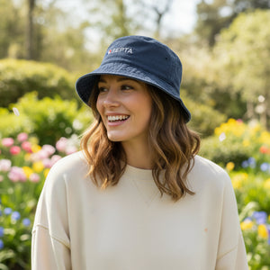 Navy Jean Bucket Hat