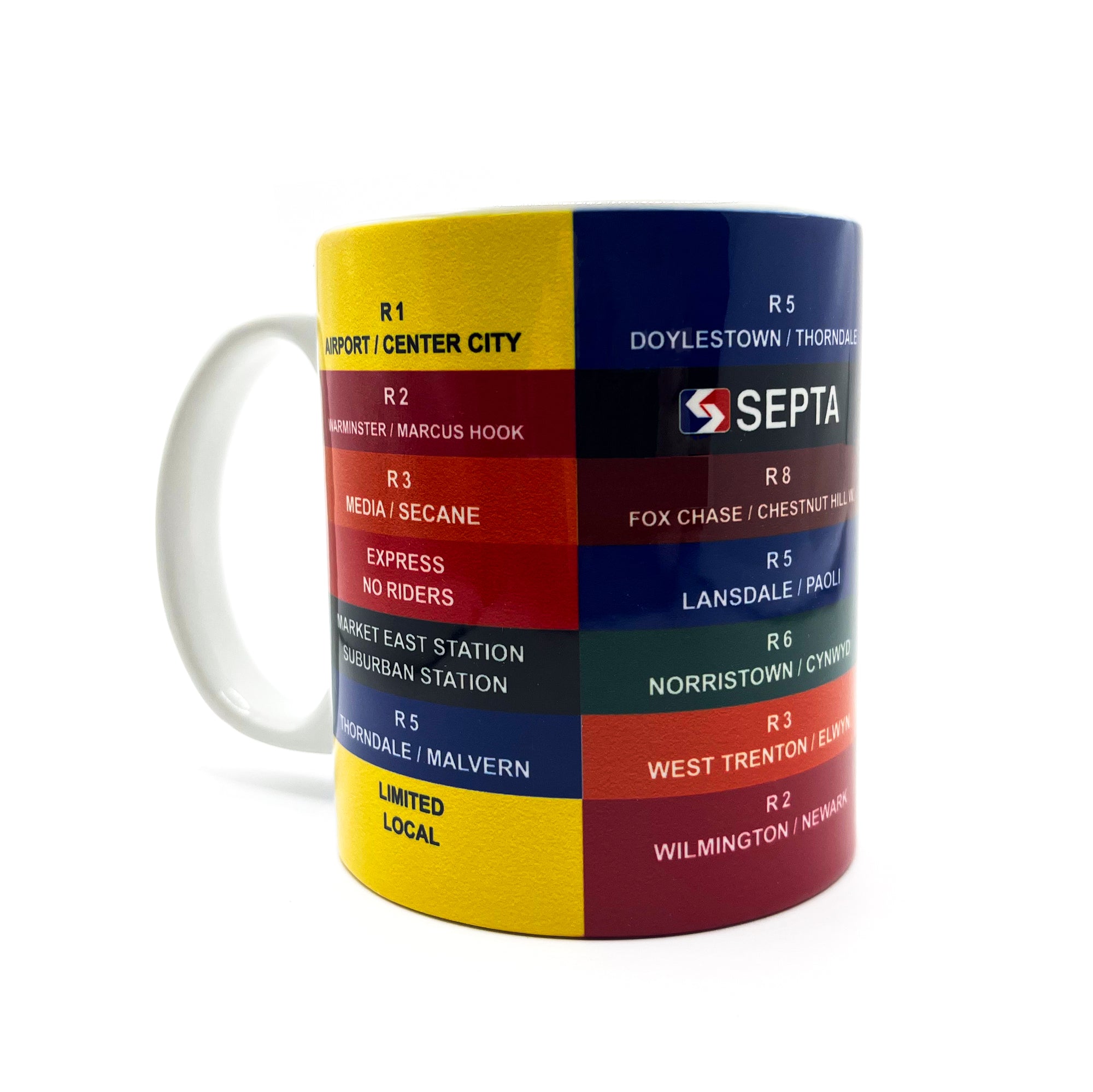 Retro Regional Rail Destination Signs Mug