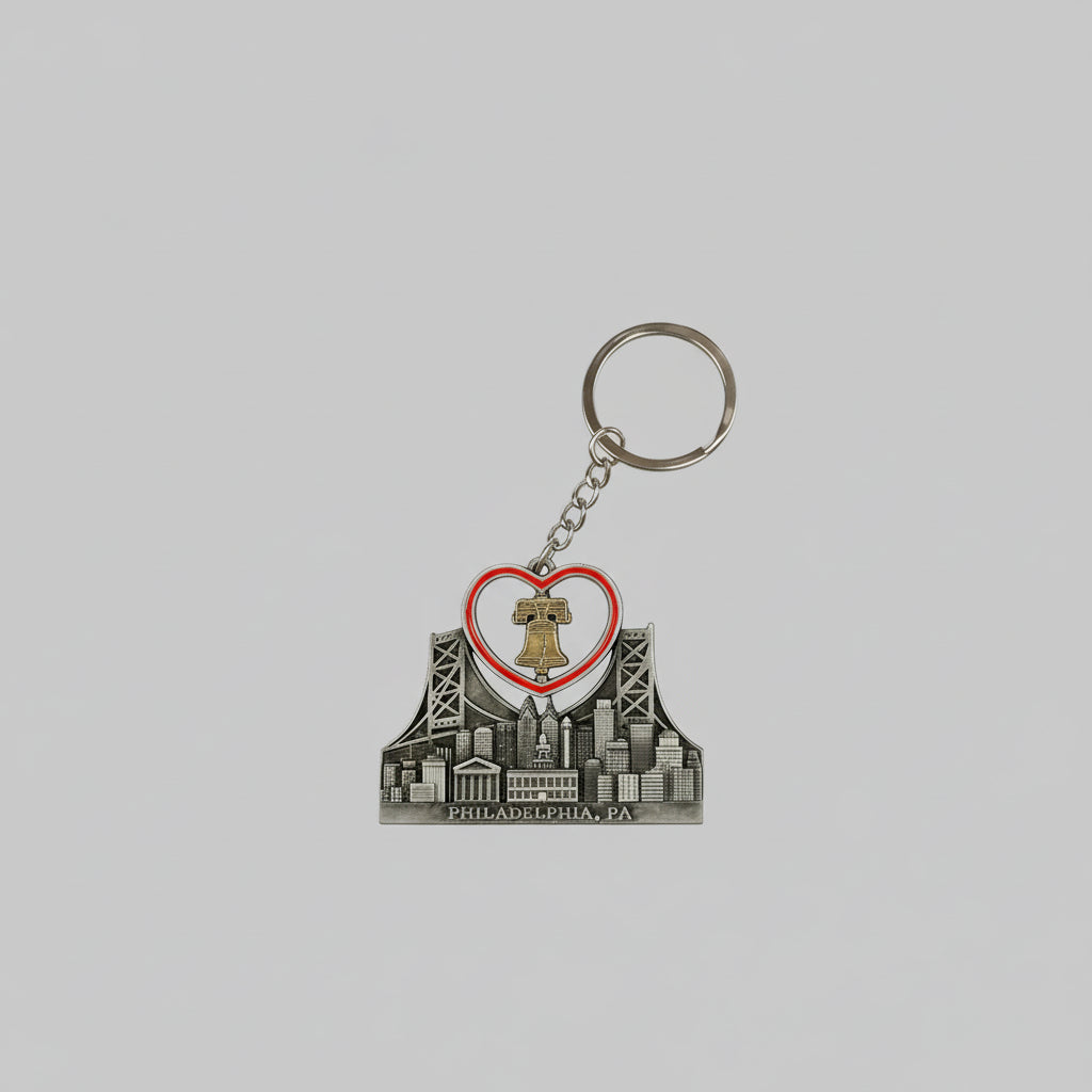 Philly Bridge Bell Keychain