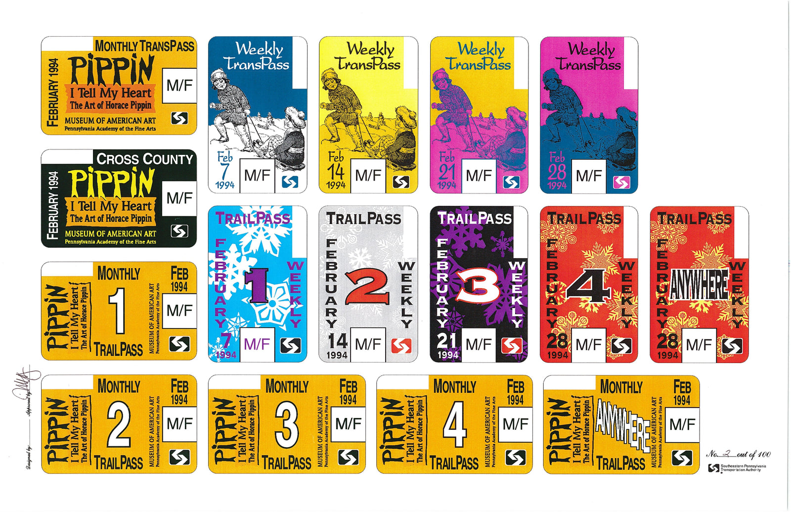 Vintage Transpass/ Trailpass Design Sheet February "94"