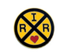 I Love Railroads Lapel Pin