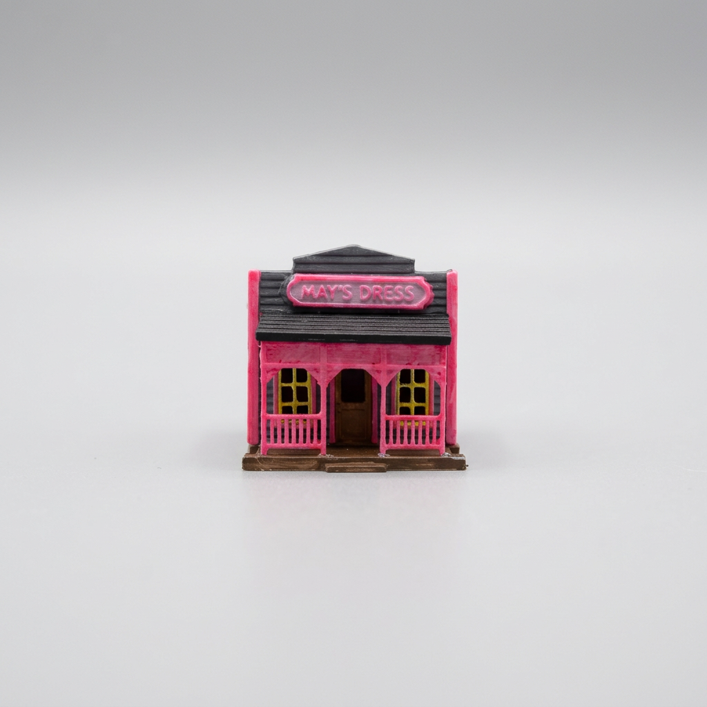 May’s Dress Shop (3D Printed Model Building)