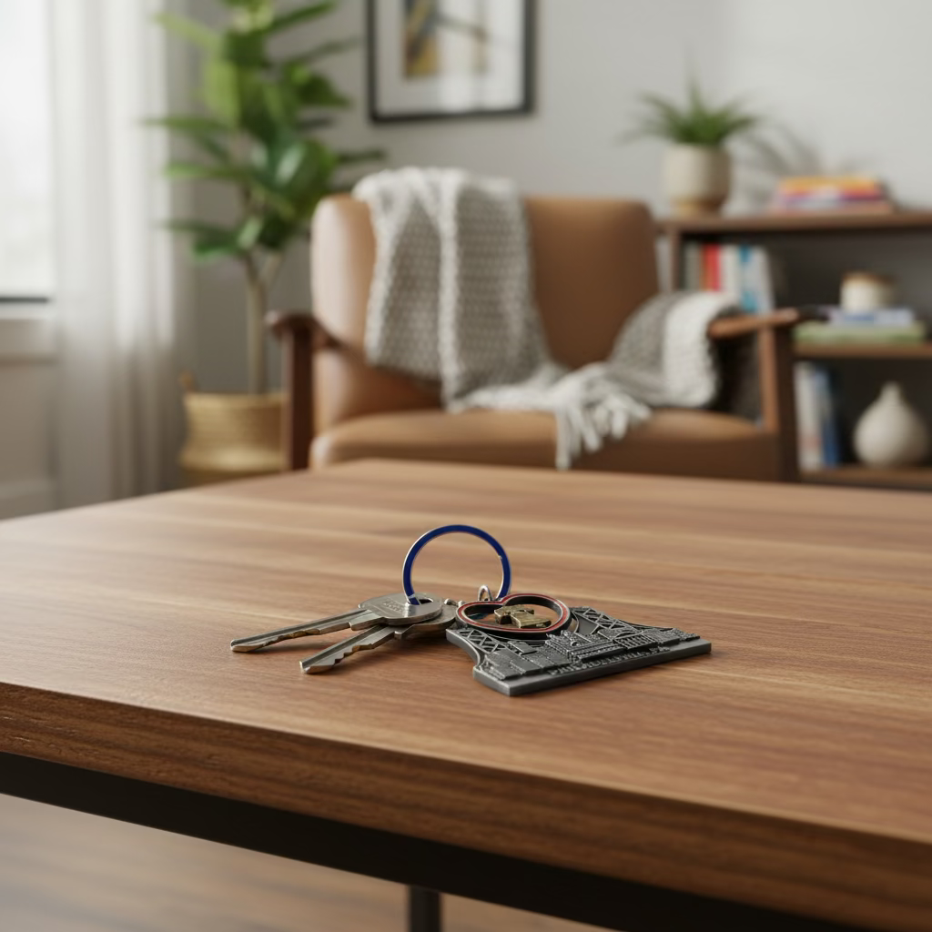 Philly Bridge Bell Keychain