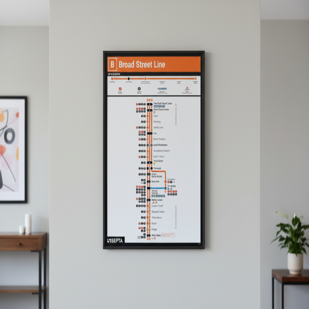 Metro [B] Map Poster