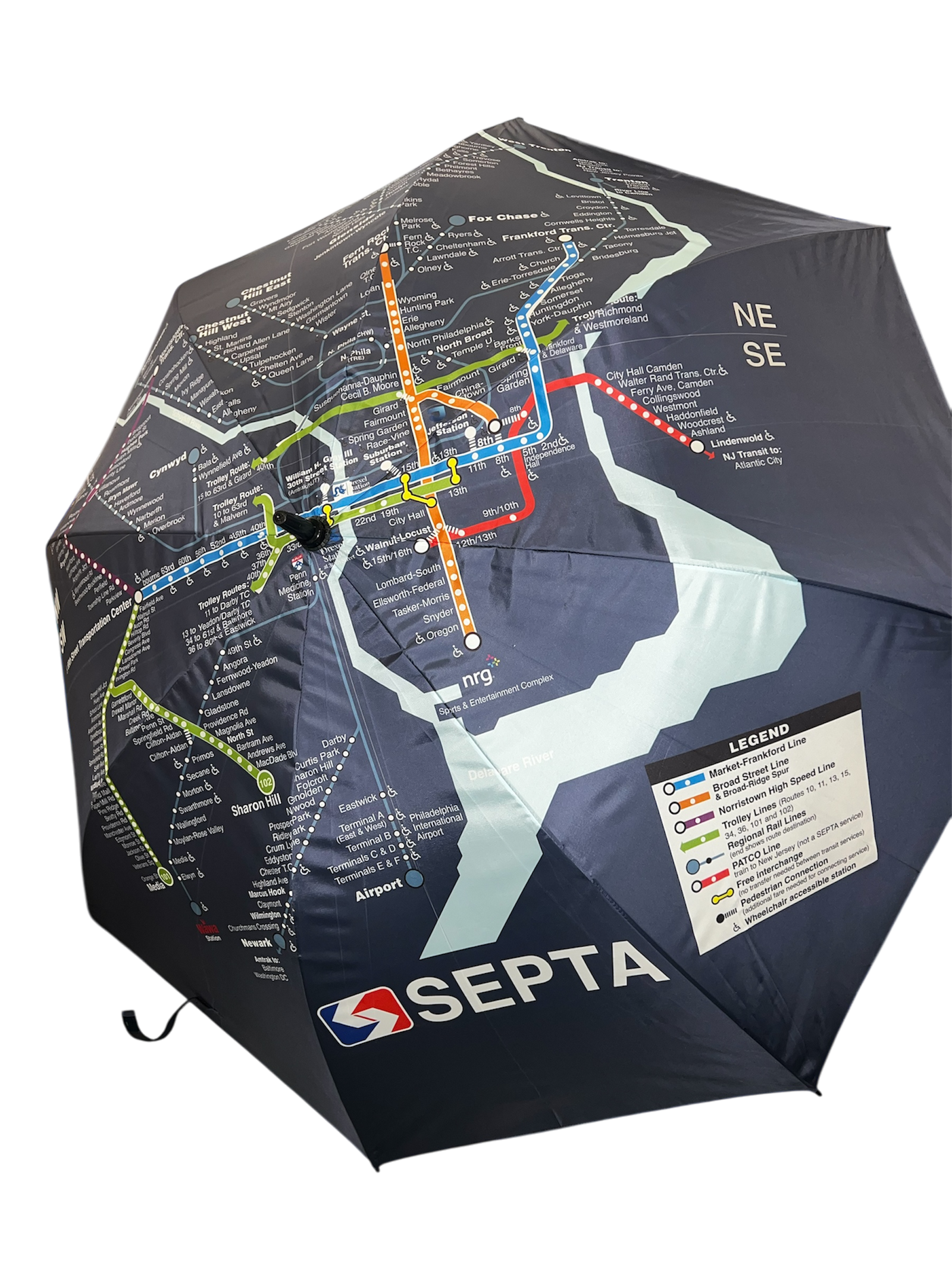 Rail Map Tall Umbrella