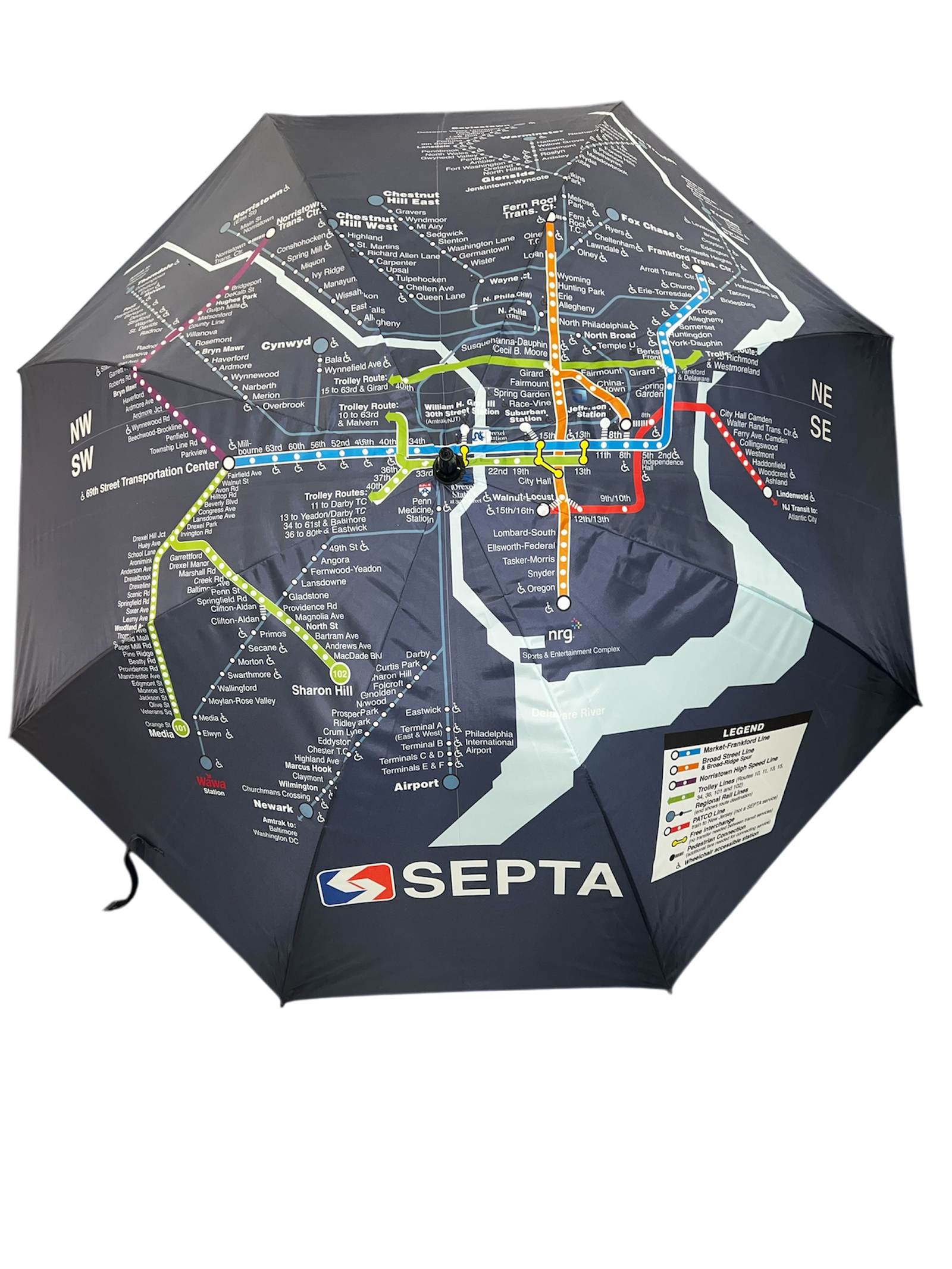 Rail Map Tall Umbrella