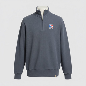 Ribbed Quarter Zip Mockneck