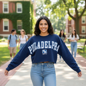 Ladies Letterman Crewneck