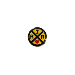 I Love Railroads Lapel Pin