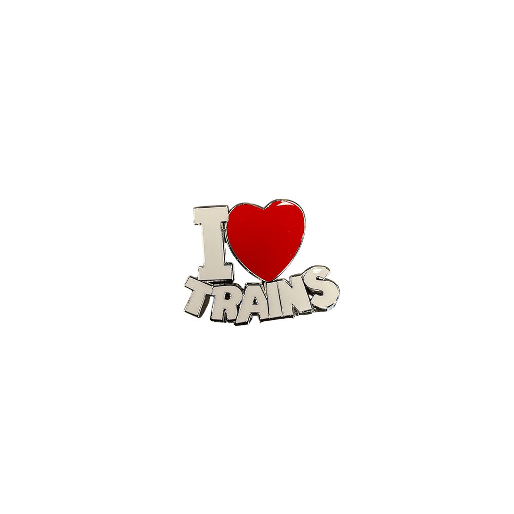 I Love Trains Lapel Pin