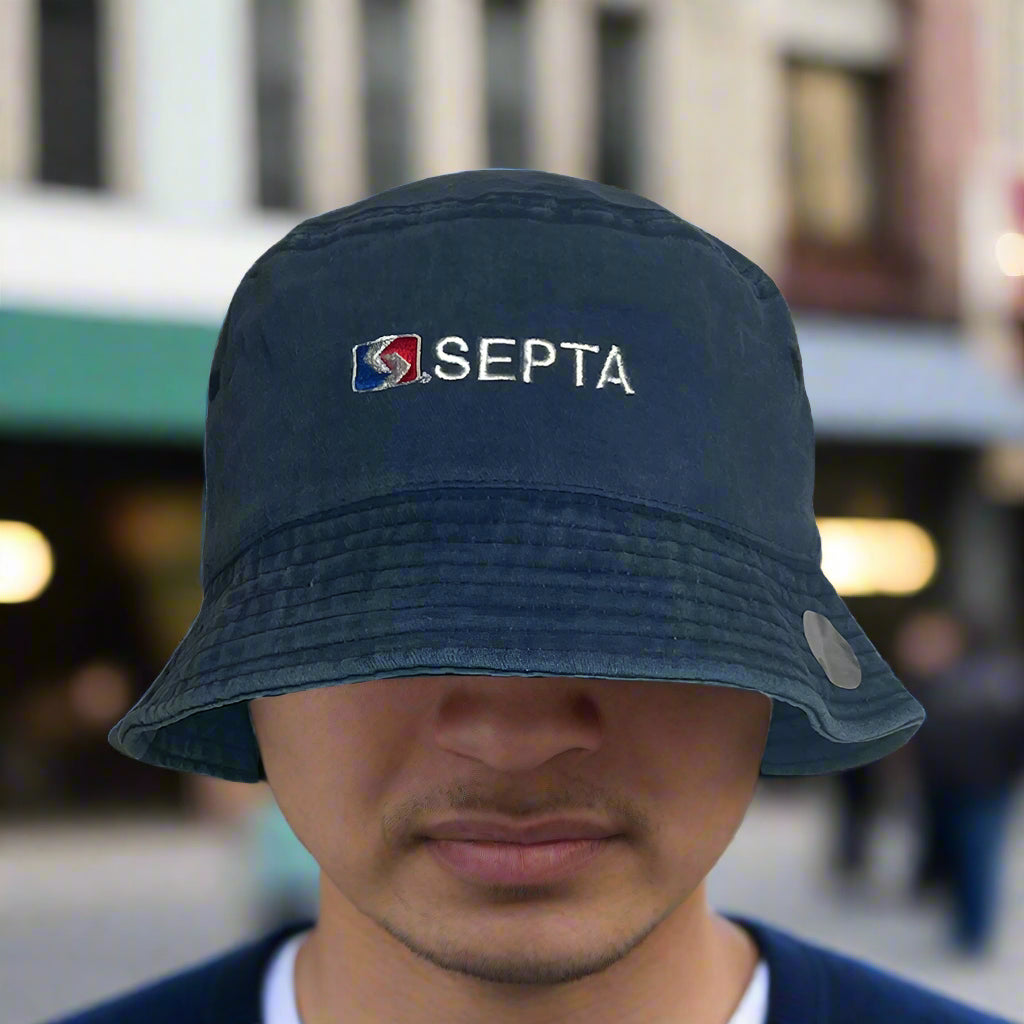 Navy Jean Bucket Hat