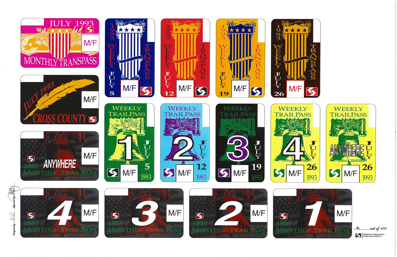 Vintage Transpass/ Trailpass Design Sheet July "93"