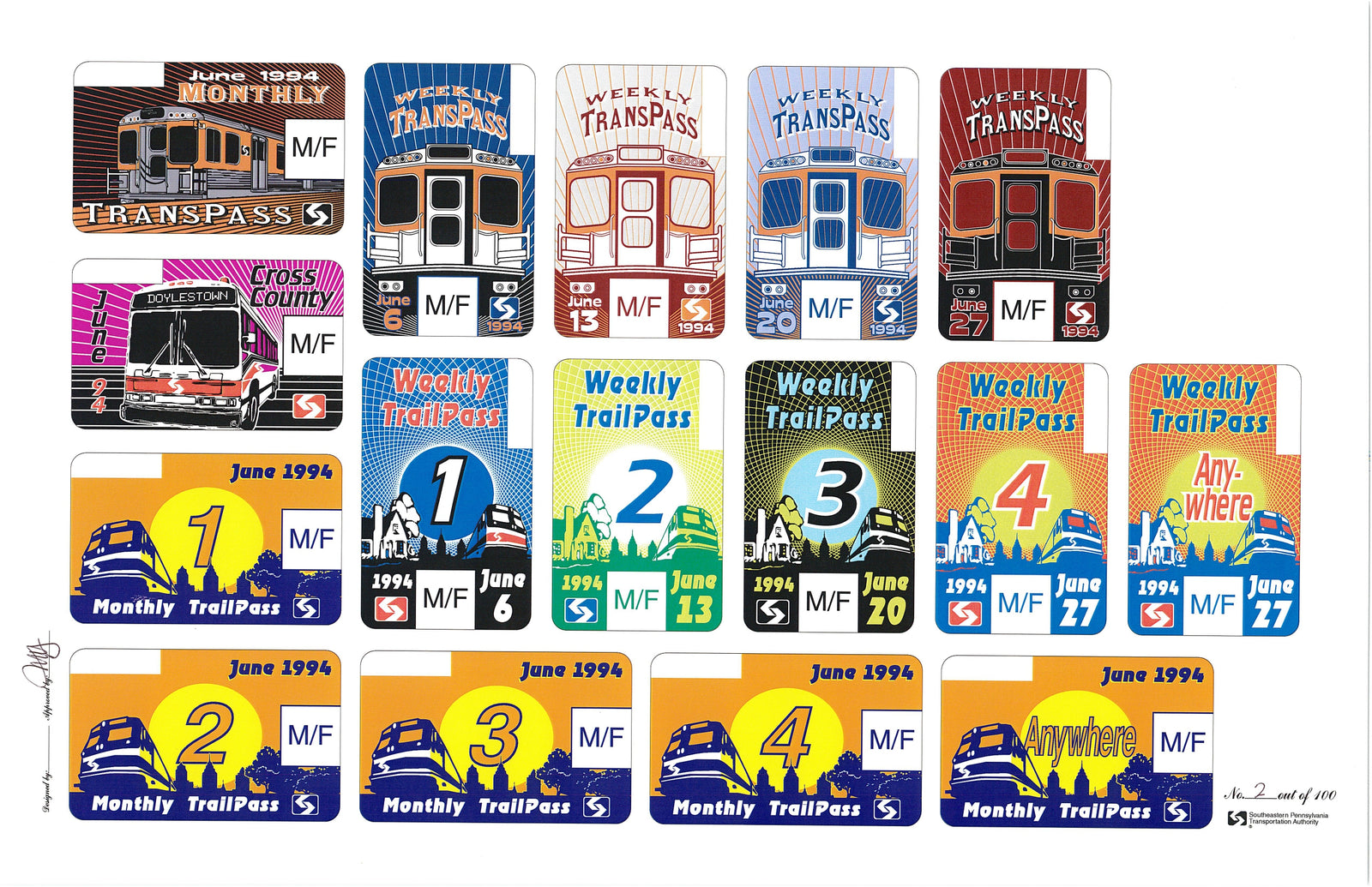 Vintage Transpass/ Trailpass Design Sheet June "94"