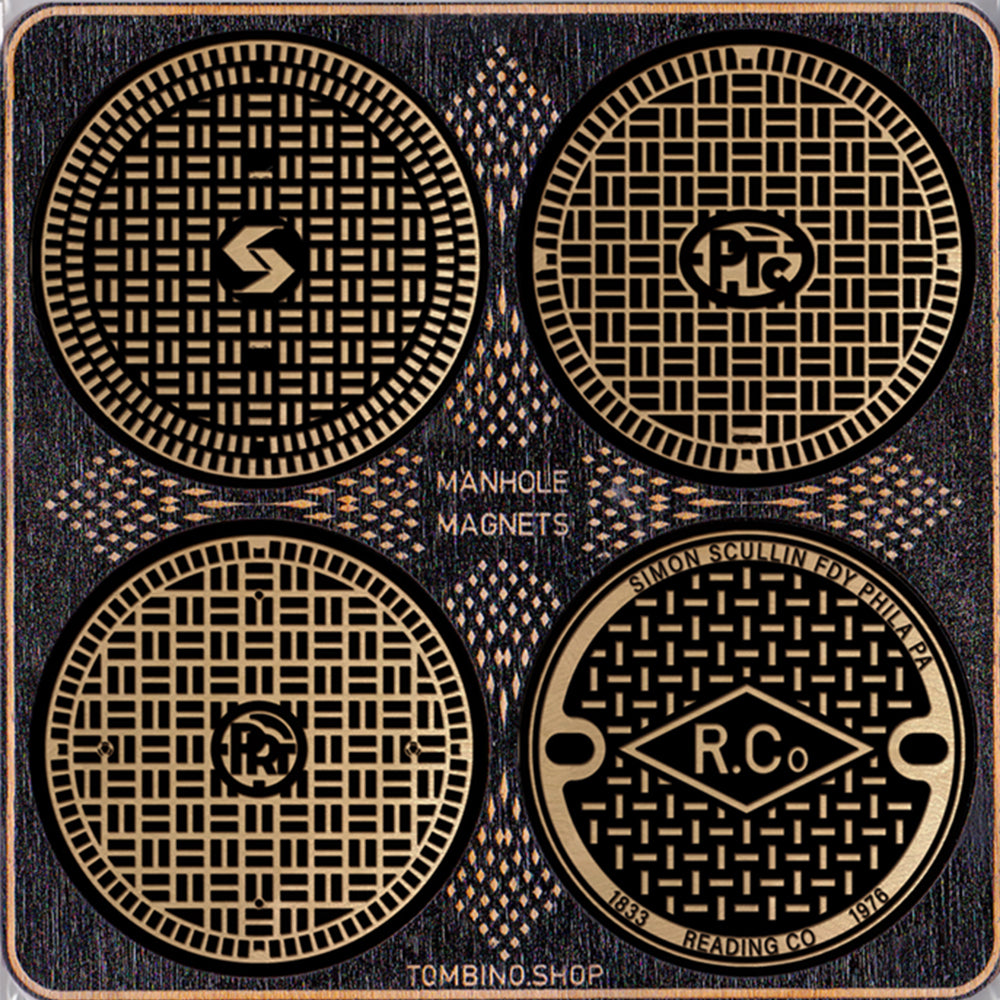 Manhole Cover Magnet Set