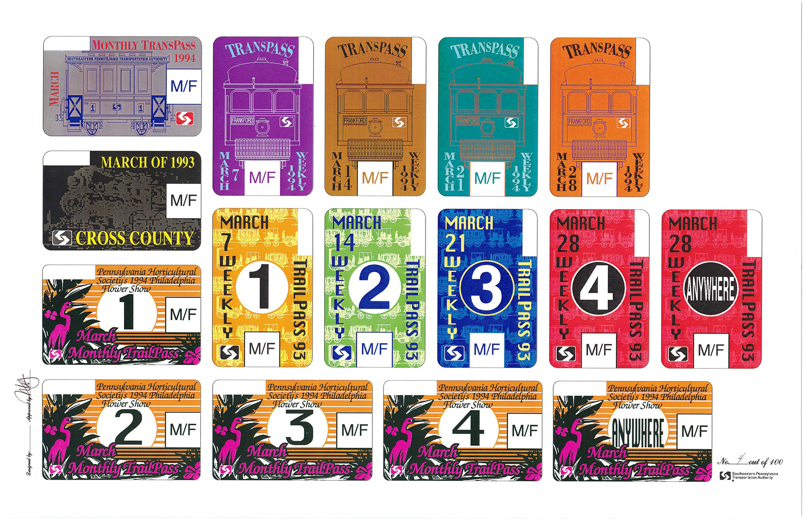 Vintage Transpass/ Trailpass Design Sheet March "93/94"