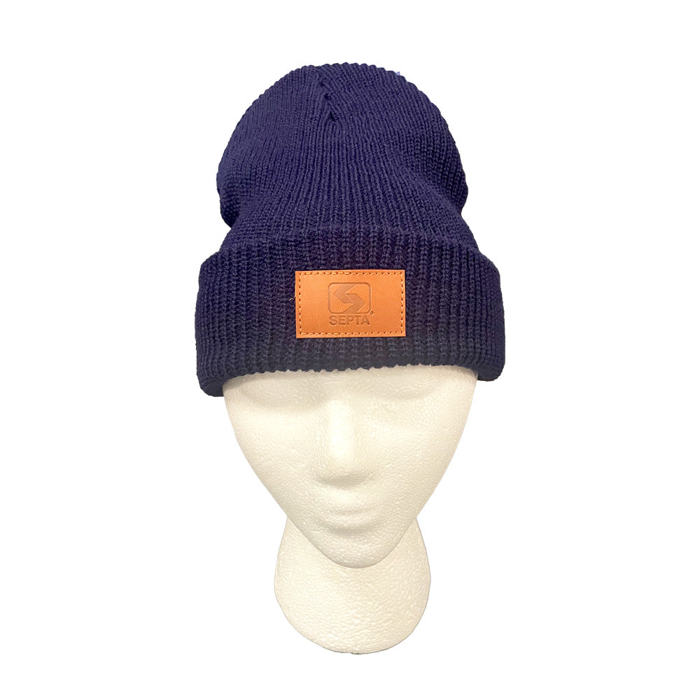 Leatherette Label Beanie