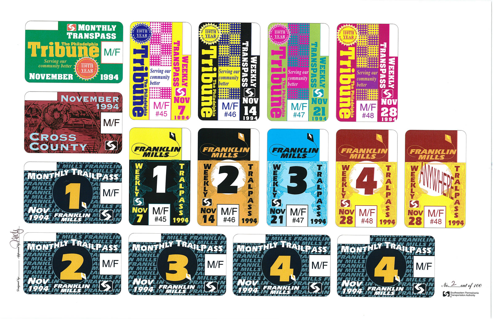 Vintage Transpass/ Trailpass Design Sheet November "94"