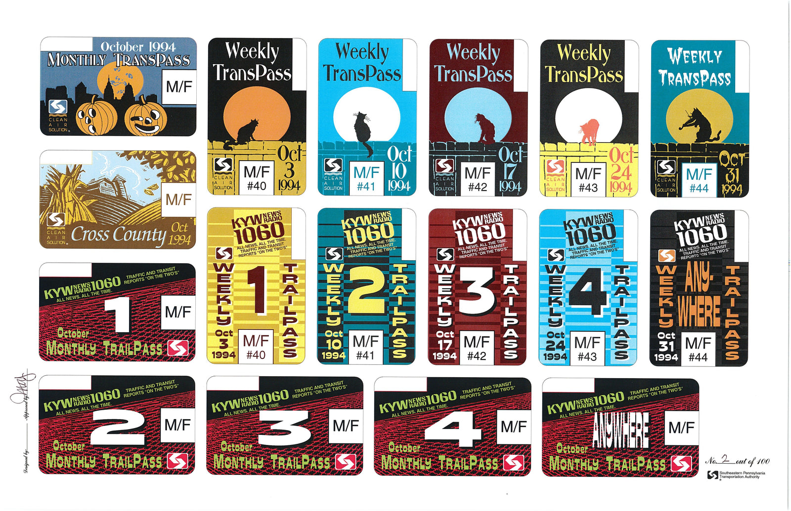 Vintage Transpass/ Trailpass Design Sheet October "94"