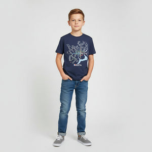 Rail Map T-Shirt: Navy