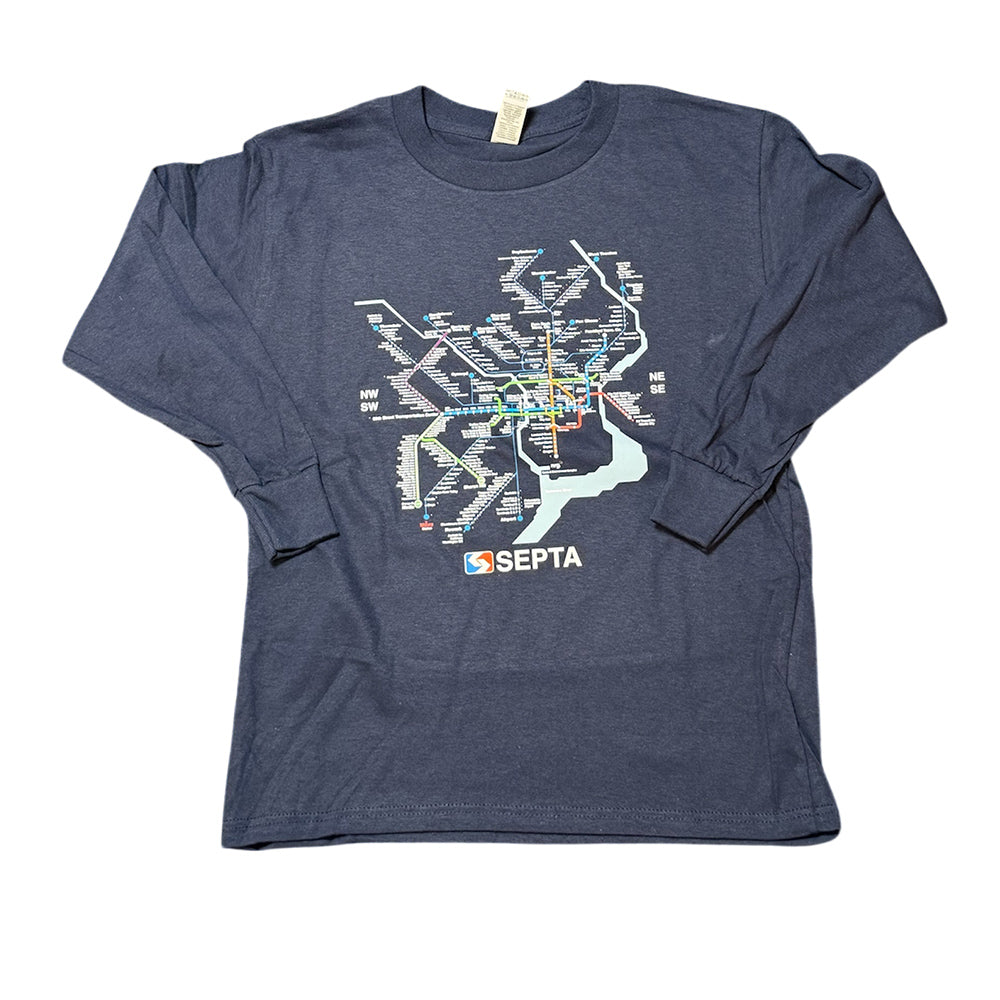 Rail Map T-Shirt- Youth (long-sleeve)