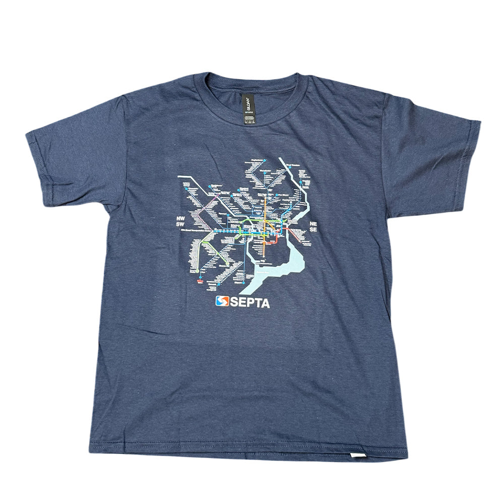 Rail Map T-Shirt-Youth (short-sleeved)