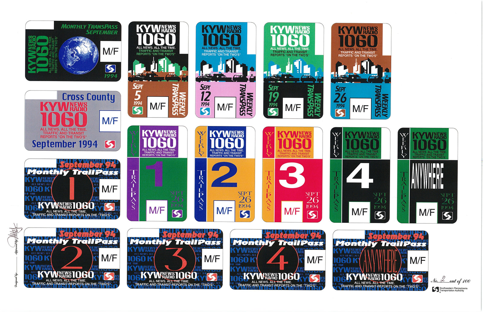 Vintage Transpass/ Trailpass Design Sheet September "94"