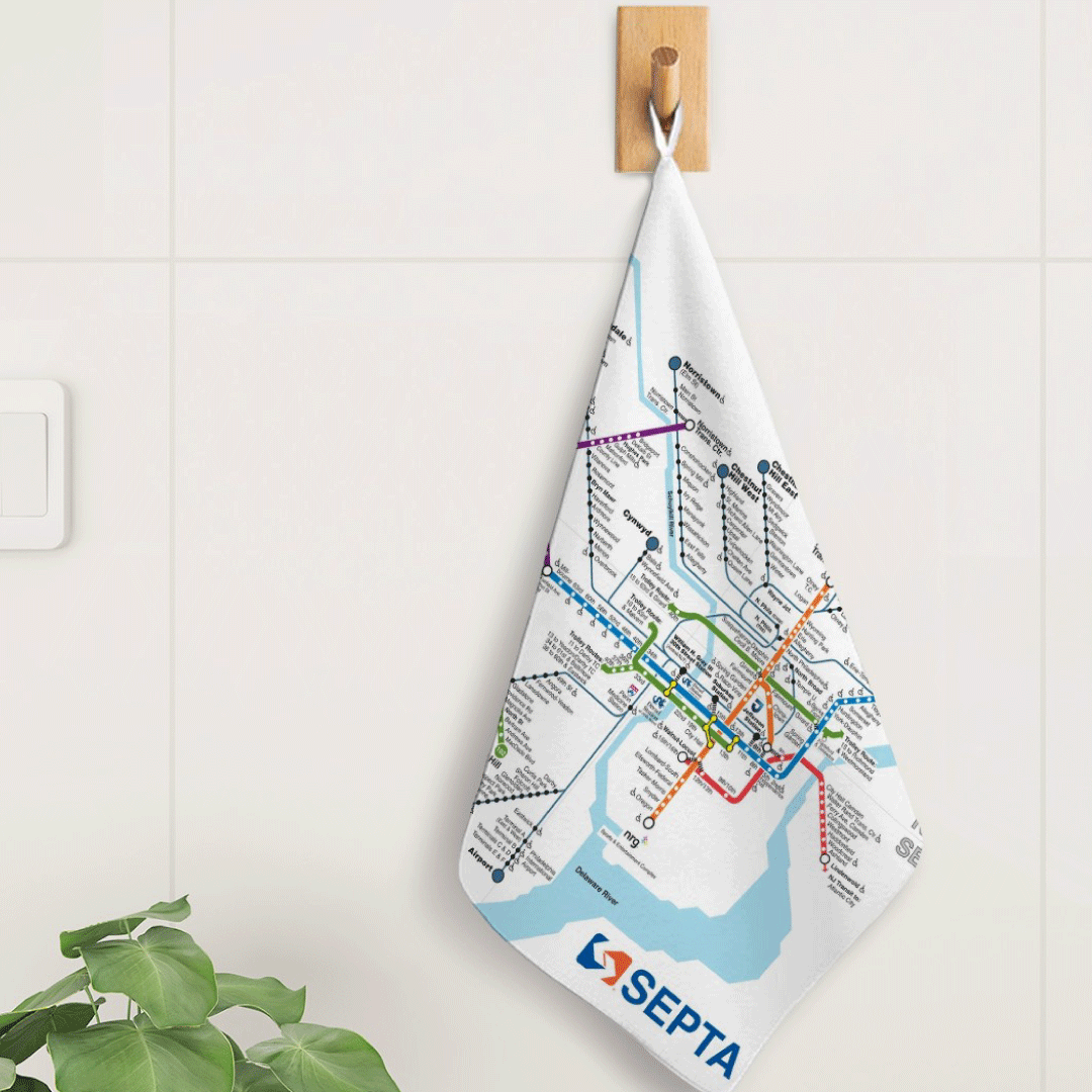 Rail Map Hand Towel
