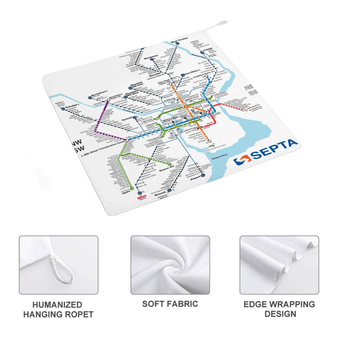 Rail Map Hand Towel