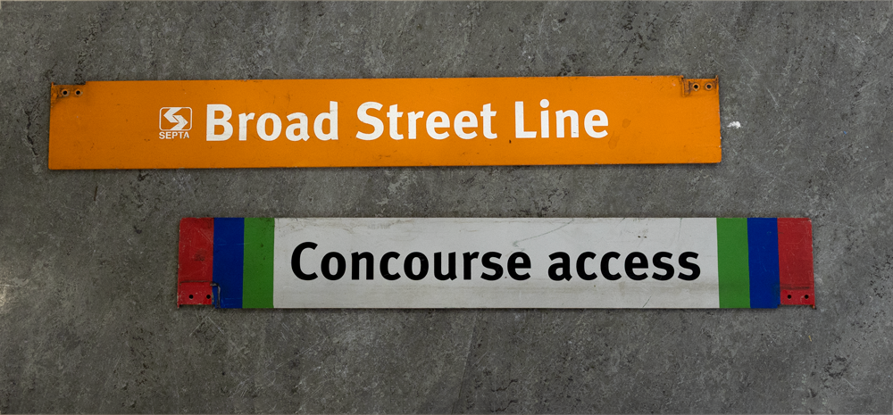 Broad Street Line- Small Metal Double Sided (Decommissioned)