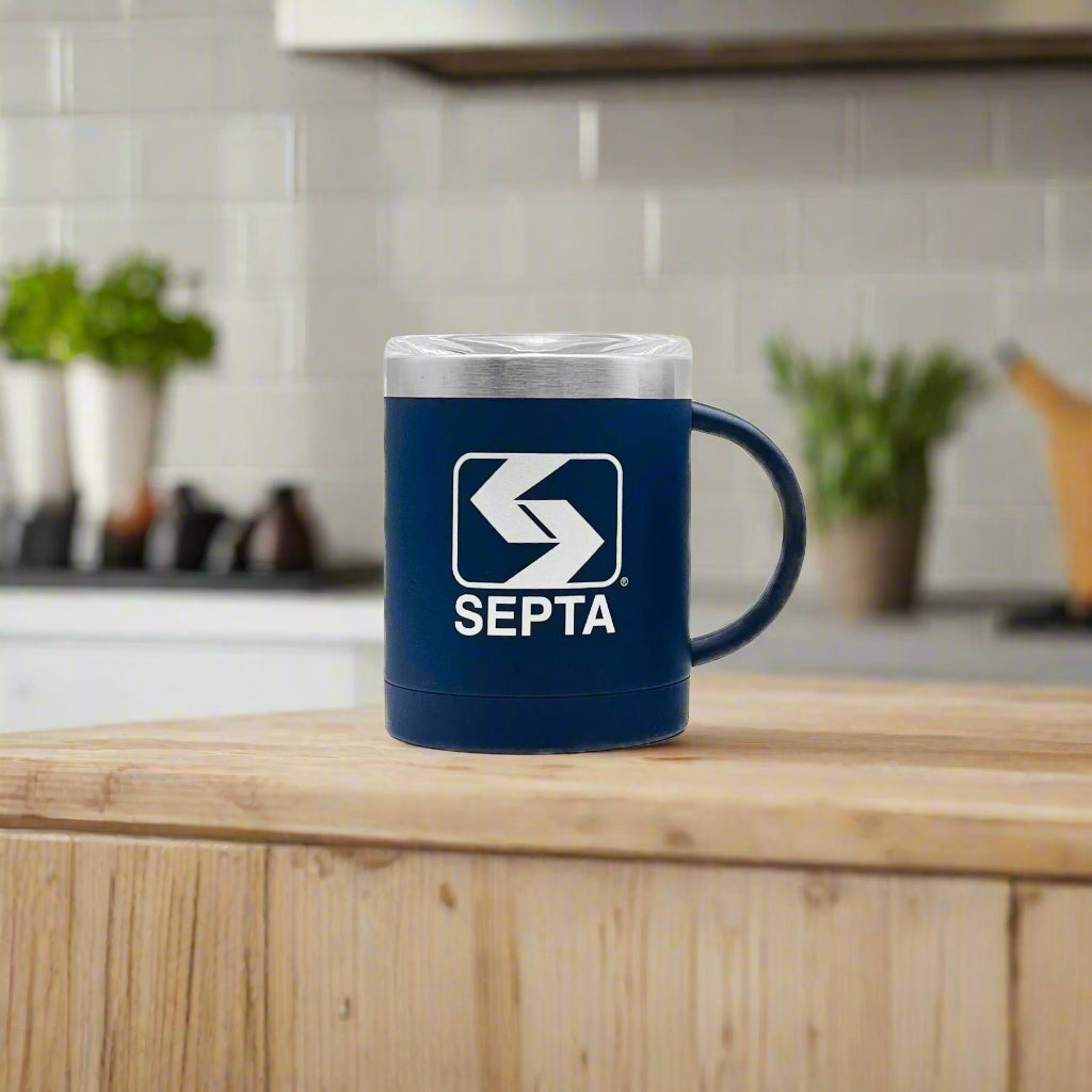 Coffee Mug w/ Lid- Navy