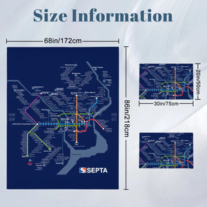 Rail Map Duvet Set- Navy