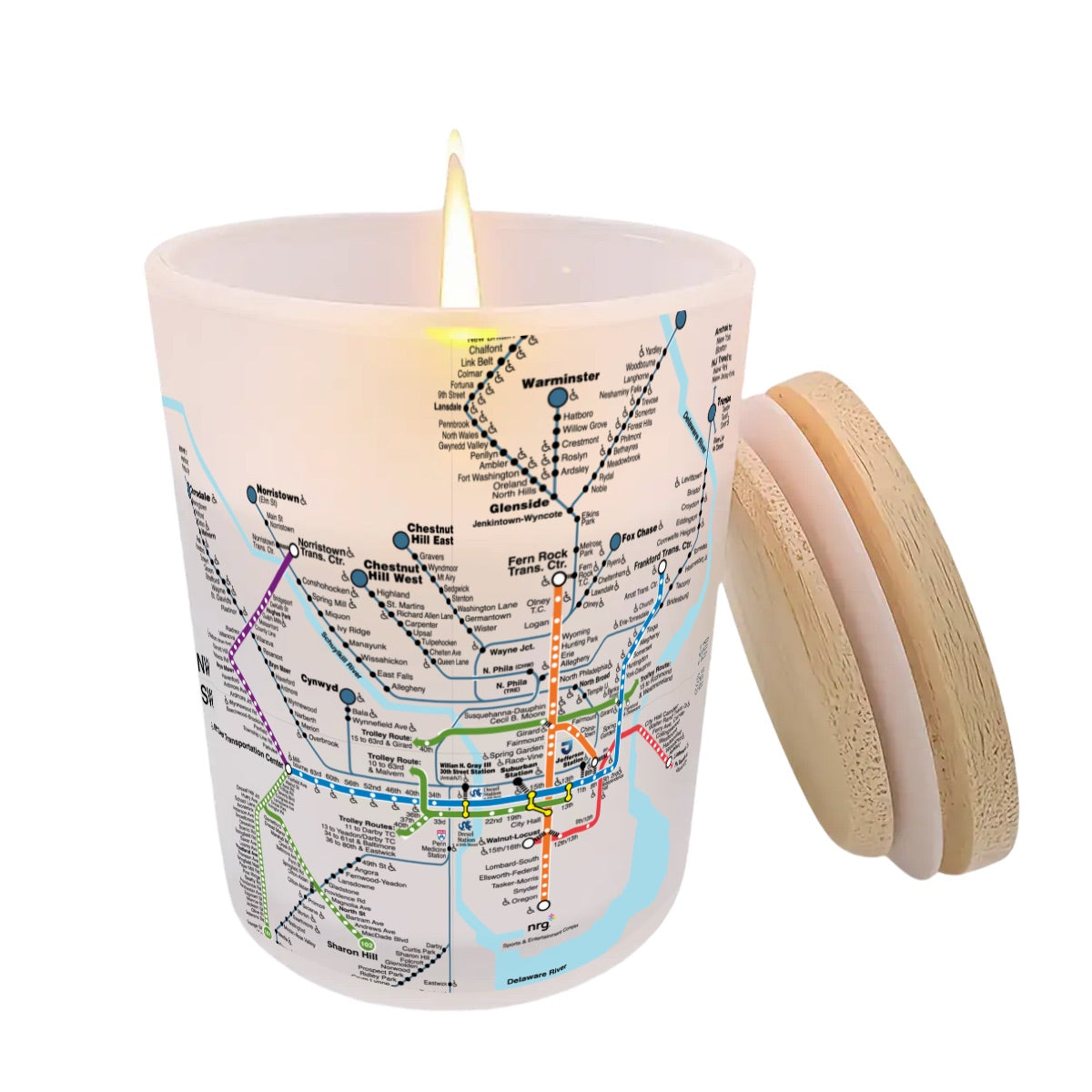 Rail Map Candle