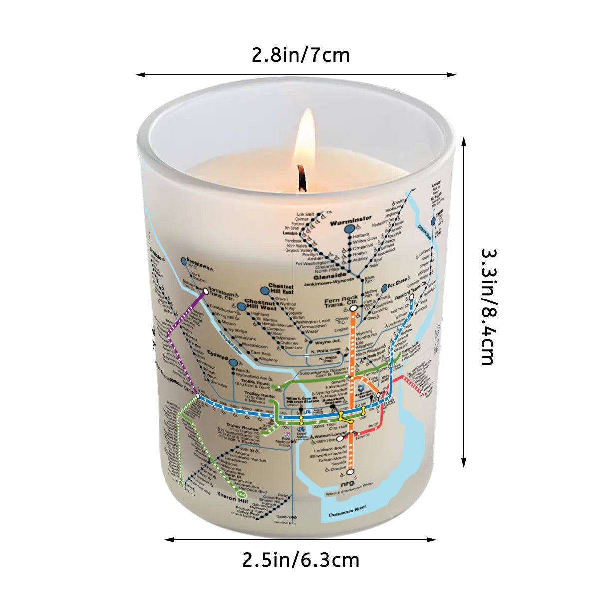 Rail Map Candle