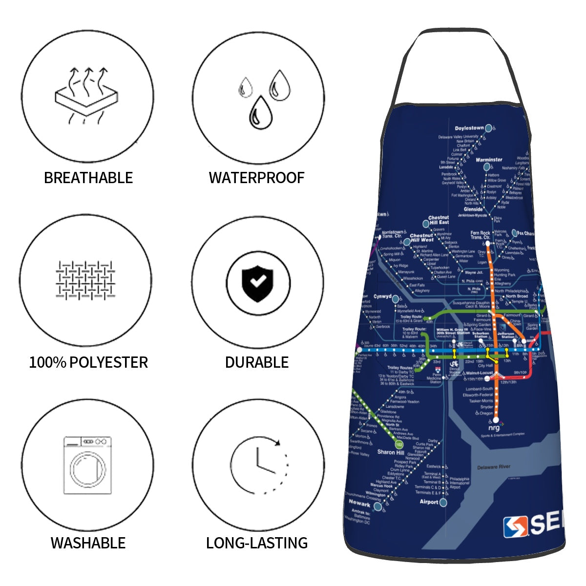 Rail Map Apron - The SEPTA Store