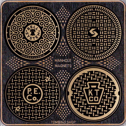 Manhole Cover Magnet Set