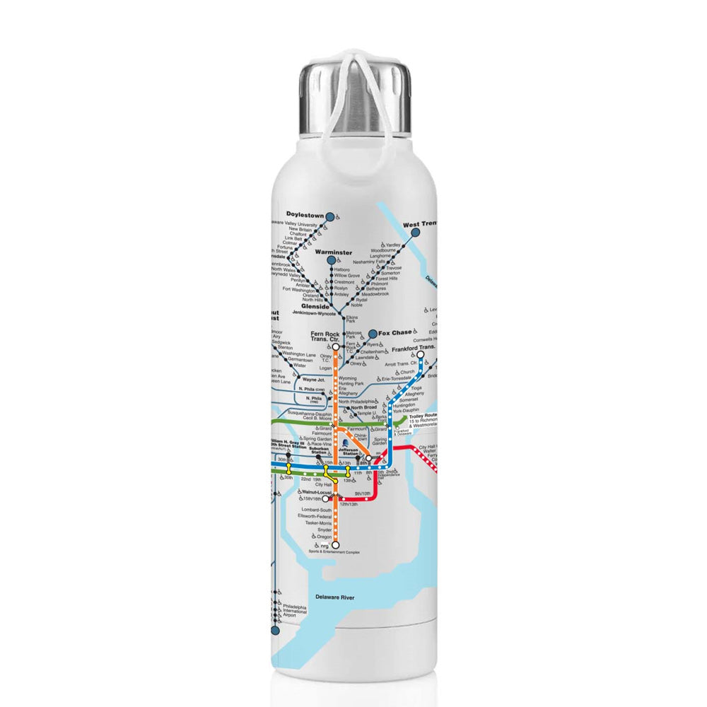 SEPTA Map Water Bottle
