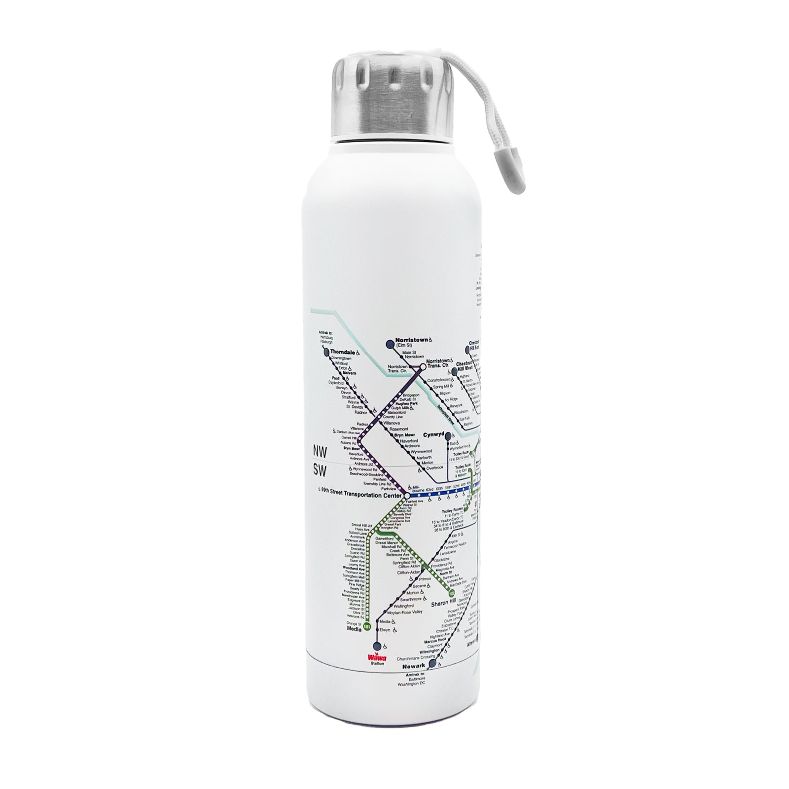 Rail Map Water Bottle