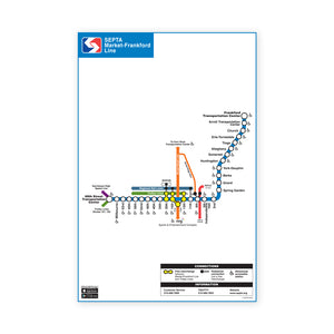 SEPTA Market-Frankford Line Map Print - 18x24"